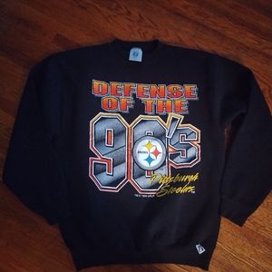 VINTAGE 1994 LOGO 7 PITTSBURGH STEELERS DEFENSE OF THE 90'S Men's L